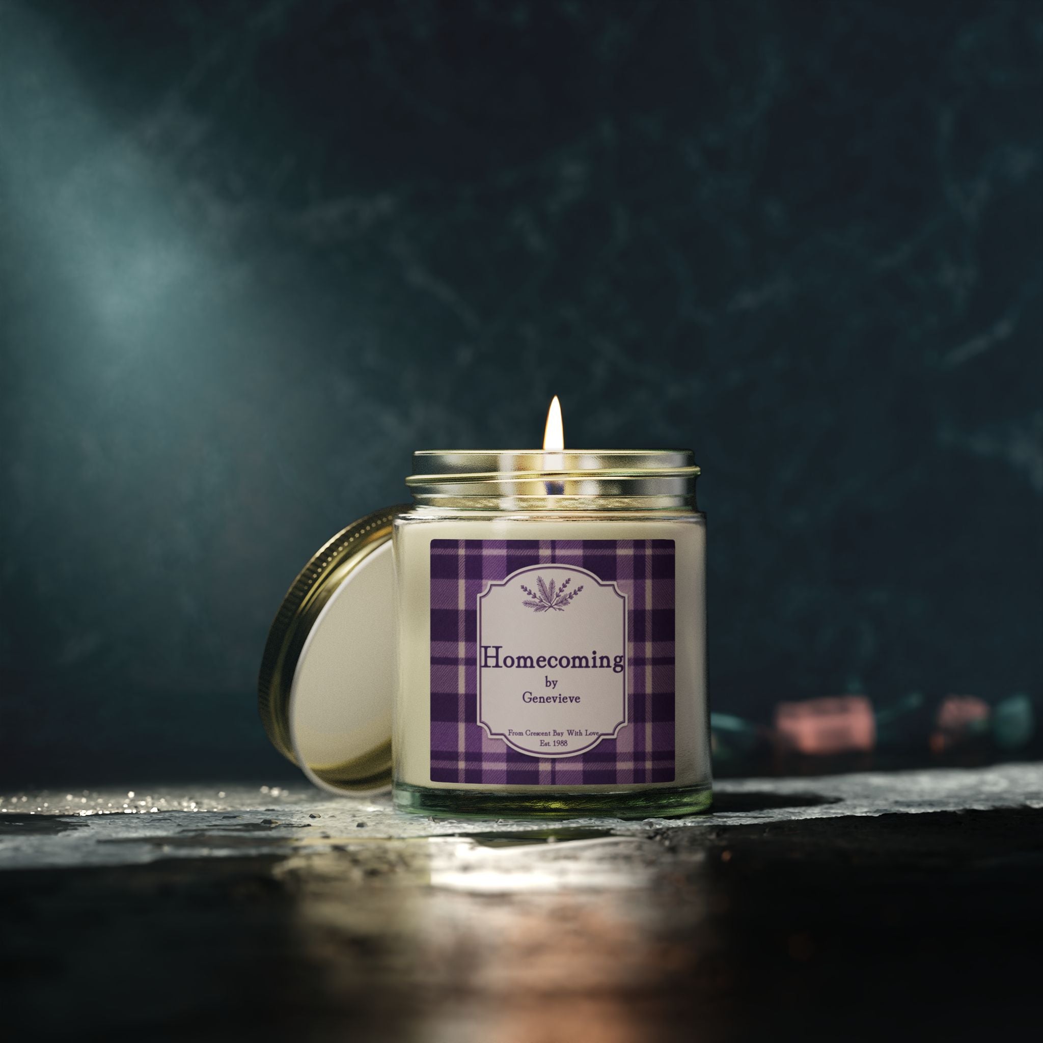 Homecoming Candle by Genevieve --- Scented Candles, Coconut Apricot Wax (4oz, 9oz)