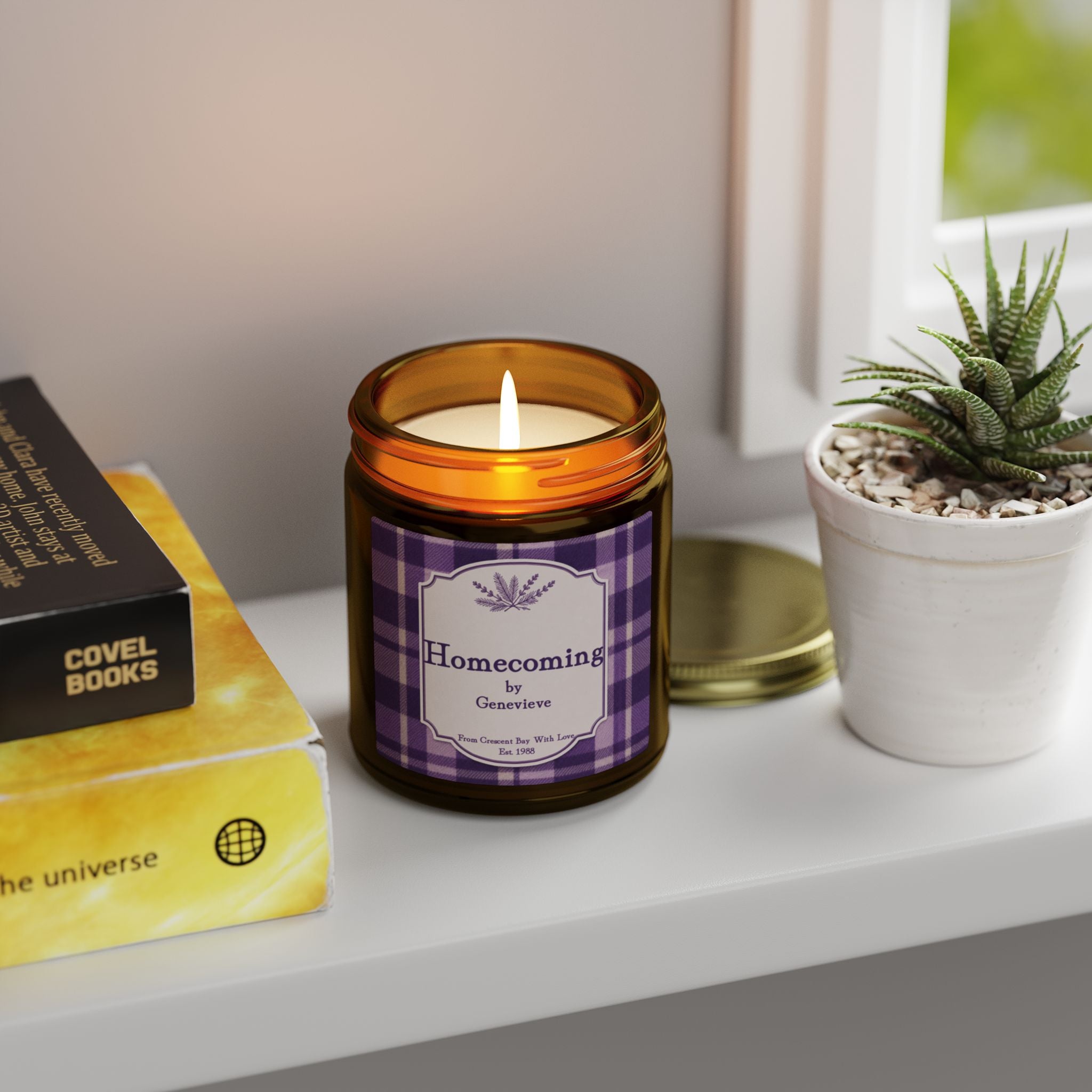 Homecoming Candle by Genevieve --- Scented Candles, Coconut Apricot Wax (4oz, 9oz)
